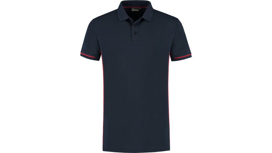Santino Poloshirt Carsen+ Real Navy / Red, M