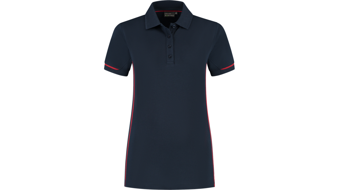 Santino Poloshirt Carsen Ladies Real Navy / Red, XS