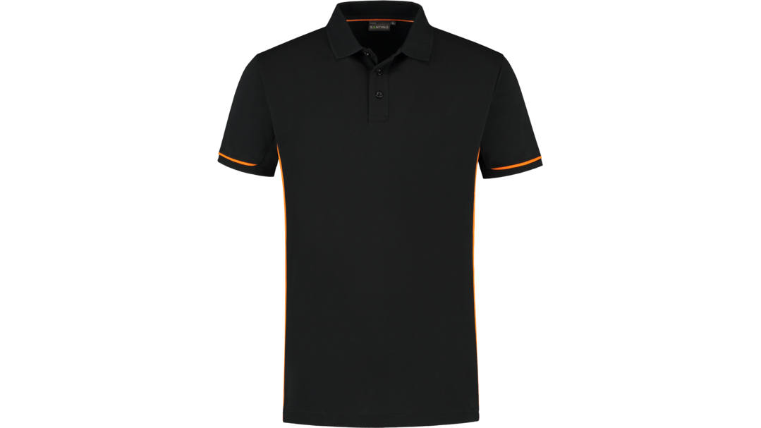 Santino Poloshirt Carsen Black / Orange, S