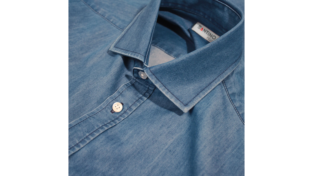 Santino Shirt Felix Washed Denim, S