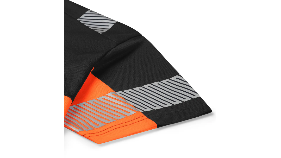 Santino T-shirt Haris Black / Fluor Orange, S