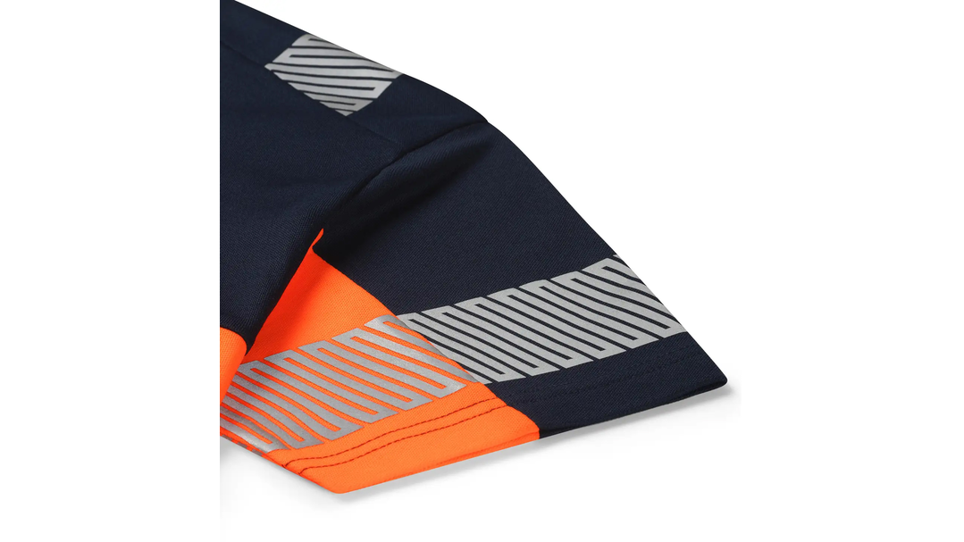 Santino T-shirt Haris Real Navy / Fluor Orange, S