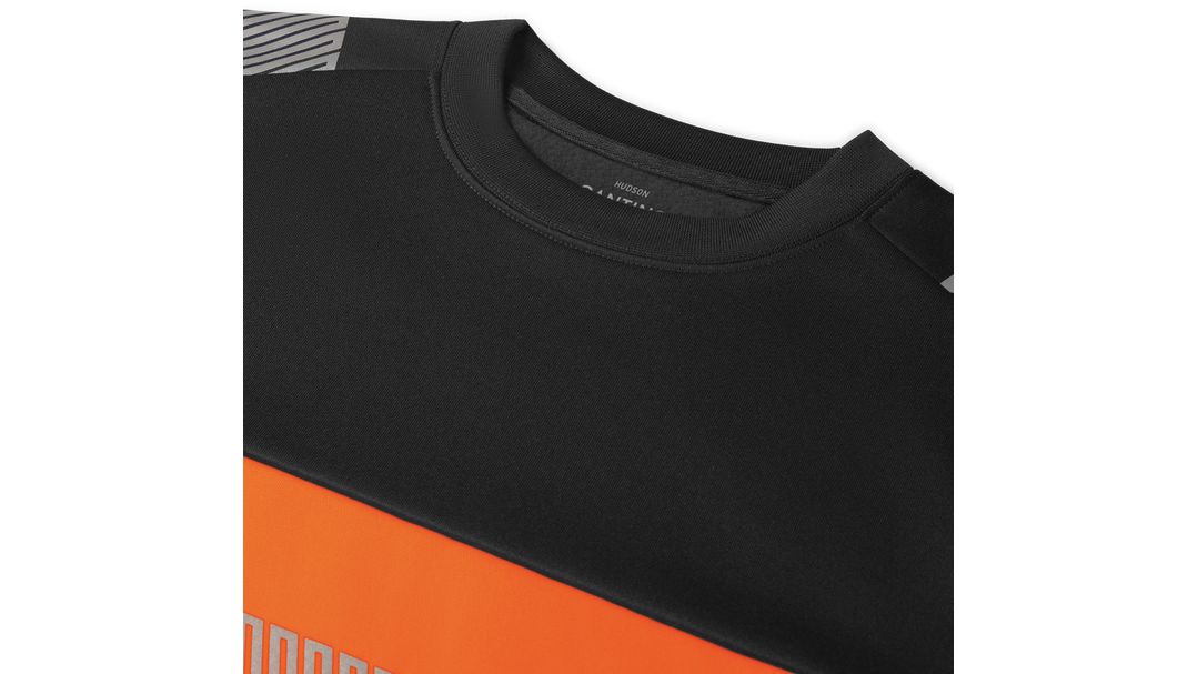 Santino Sweater Hudson Black / Fluor Orange, S