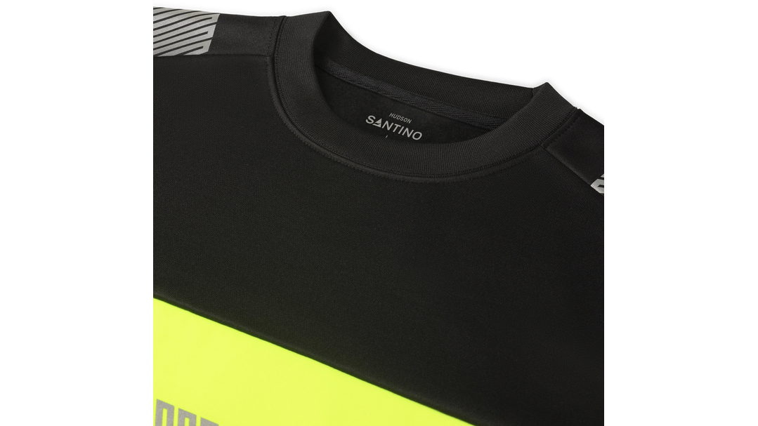 Santino Sweater Hudson Black / Fluor Yellow, S