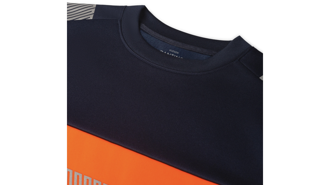Santino Sweater Hudson Real Navy / Fluor Orange, S