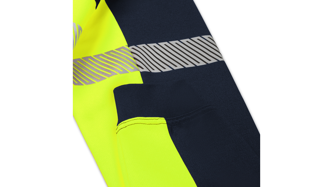 Santino Sweater Hudson Real Navy / Fluor Yellow, S