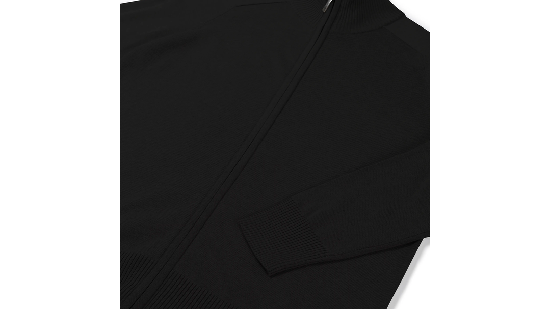 Santino Zip Cardigan Plano Ladies Black, XS
