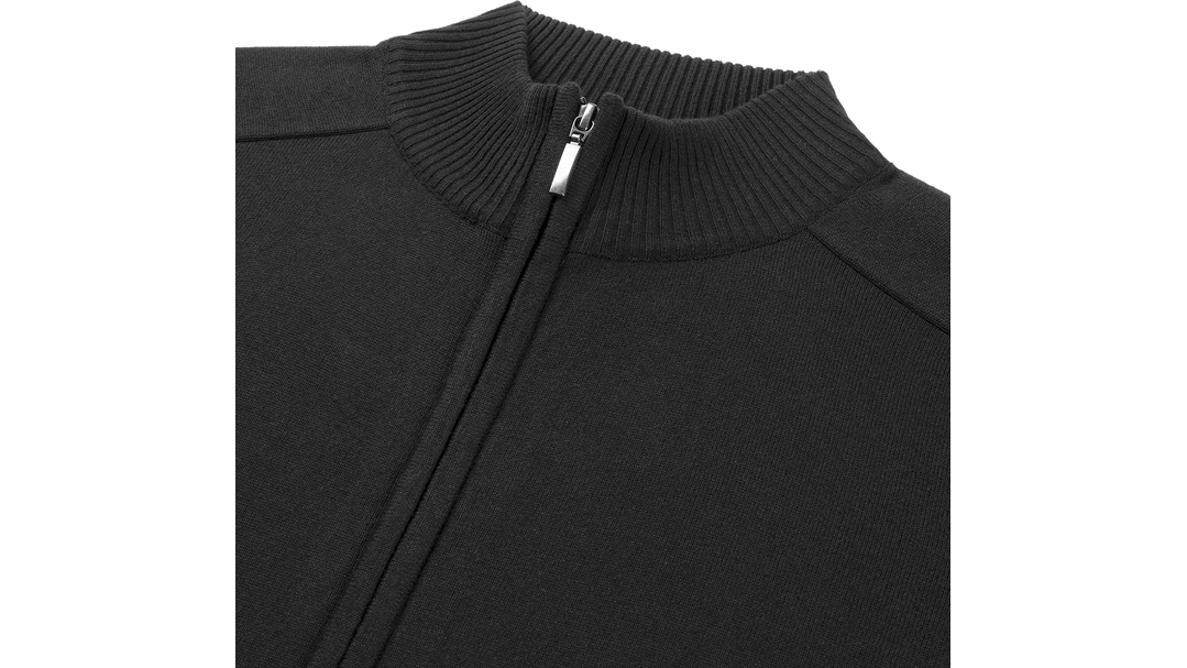 Santino Zip Cardigan Plano Black, S