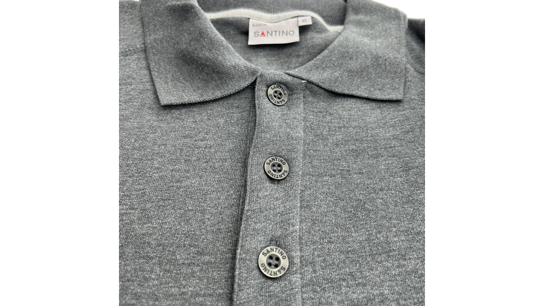 Santino Polosweater Ramon Dark Grey, S