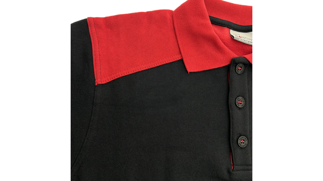 Santino Polosweater Tesla Black / Red, S