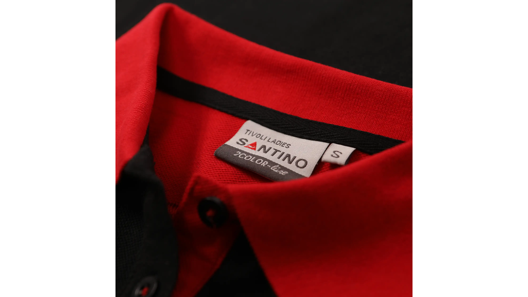 Santino Poloshirt Tivoli Ladies Black / Red, S