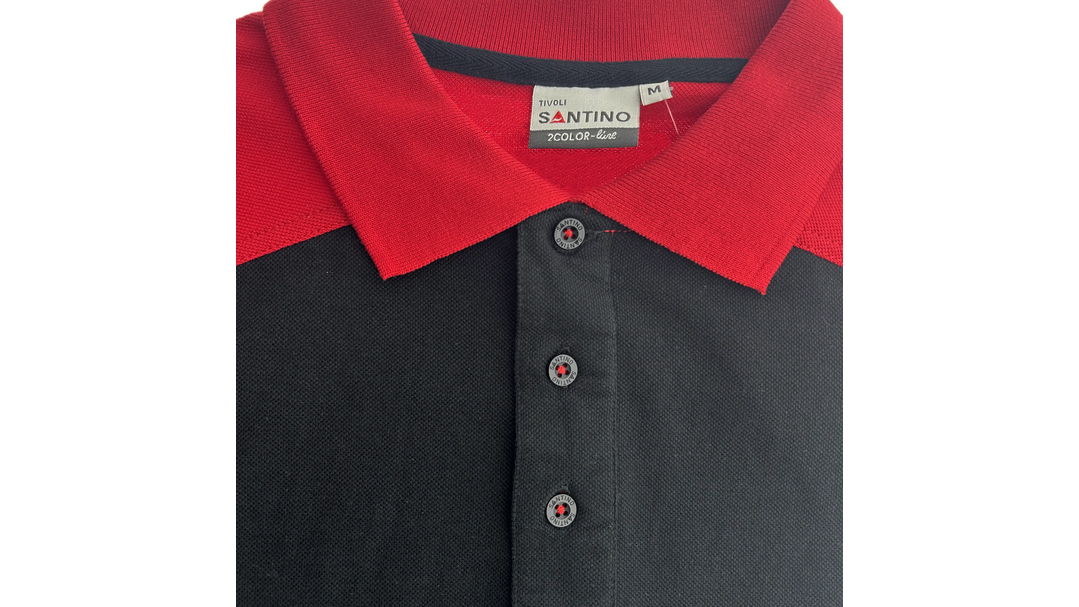 Santino Poloshirt Tivoli Black / Red, S