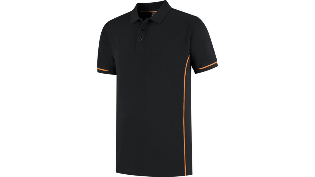 Santino Poloshirt Carsen Black / Orange, S