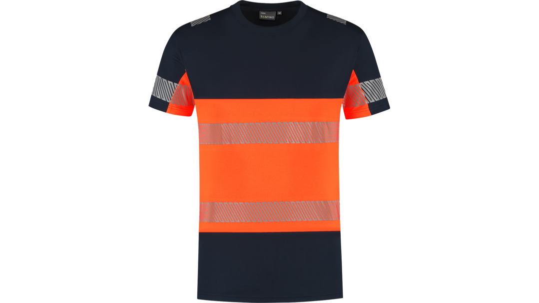 Santino T-shirt Haris Real Navy / Fluor Orange, S