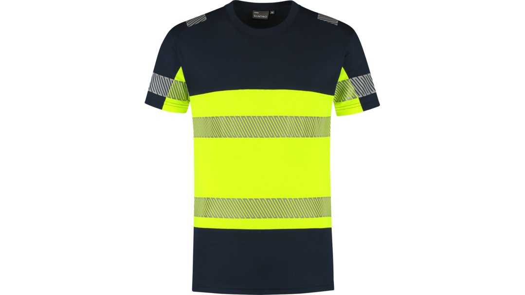 Santino T-shirt Haris Real Navy / Fluor Yellow, S
