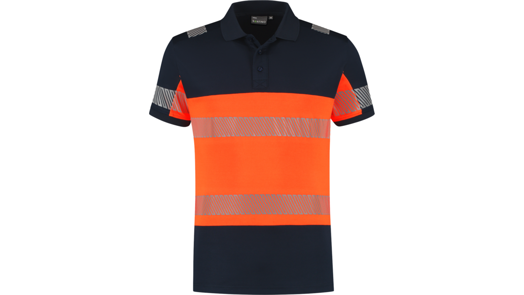 Santino Poloshirt Heda Real Navy / Fluor Orange, S
