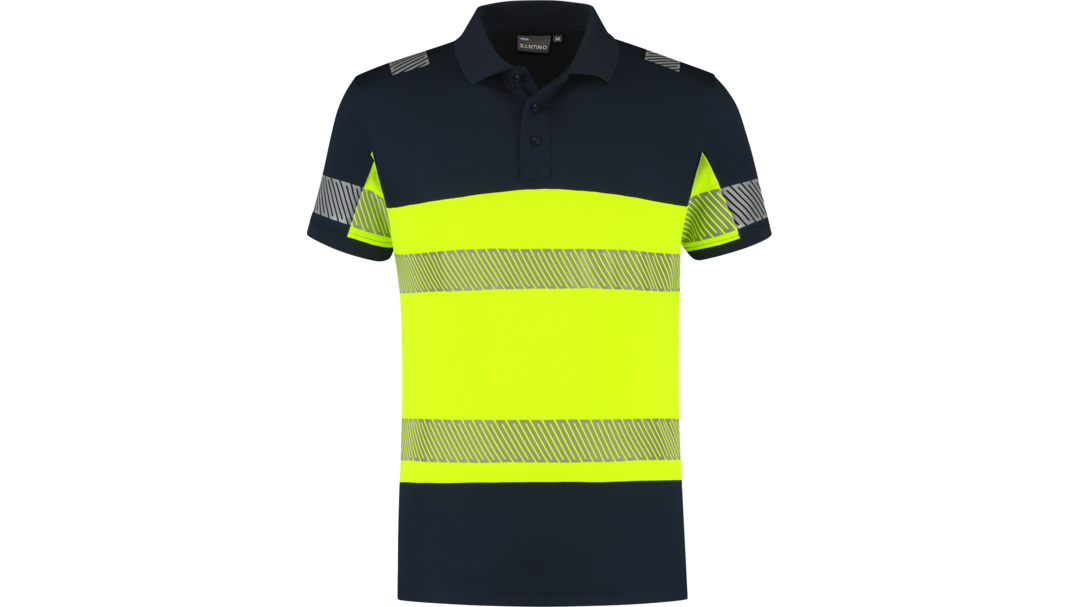 Santino Poloshirt Heda Real Navy / Fluor Yellow, S