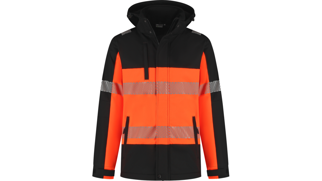 Santino Softshell Jacket Hinto Black / Fluor Orange, S