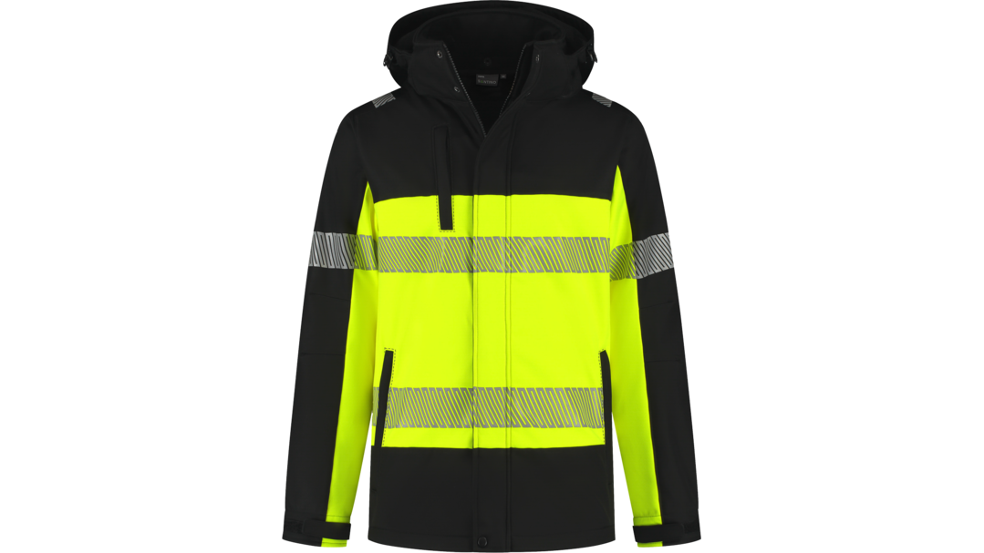 Santino Softshell Jacket Hinto Black / Fluor Yellow, S