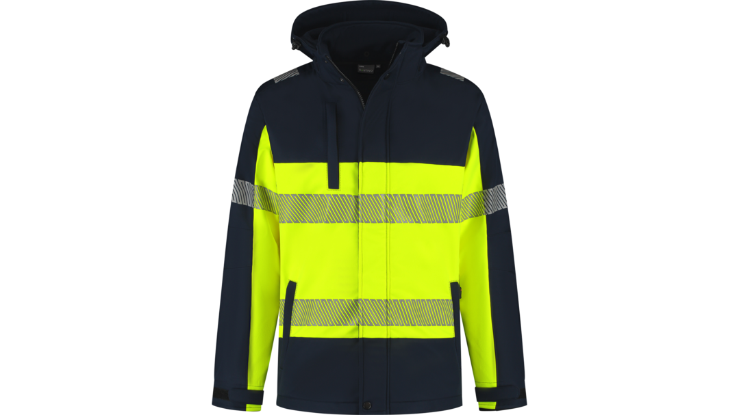 Santino Softshell Jacket Hinto Real Navy / Fluor Yellow, S