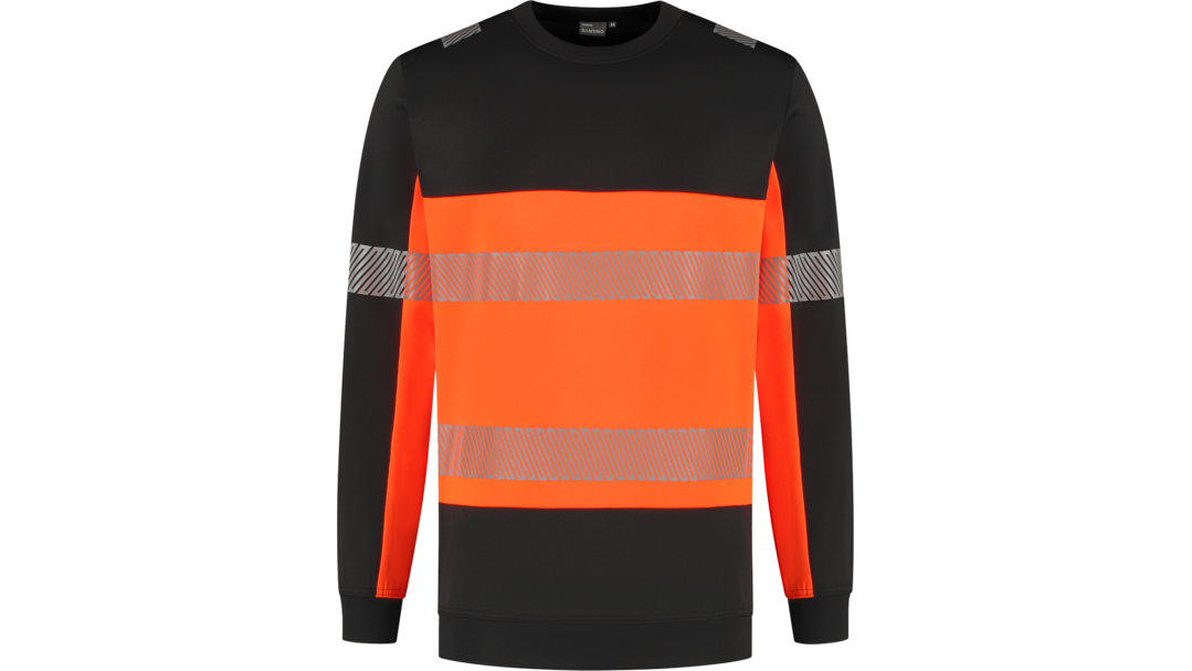 Santino Sweater Hudson Black / Fluor Orange, S
