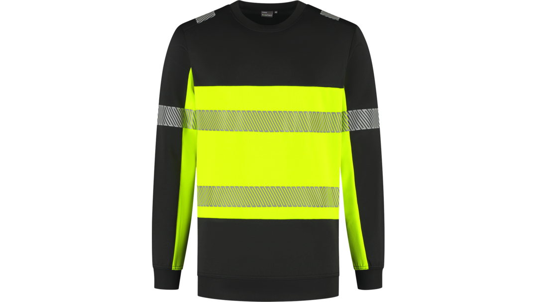 Santino Sweater Hudson Black / Fluor Yellow, S