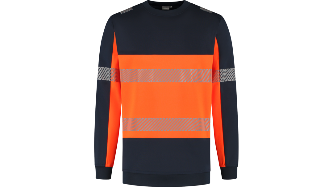 Santino Sweater Hudson Real Navy / Fluor Orange, S