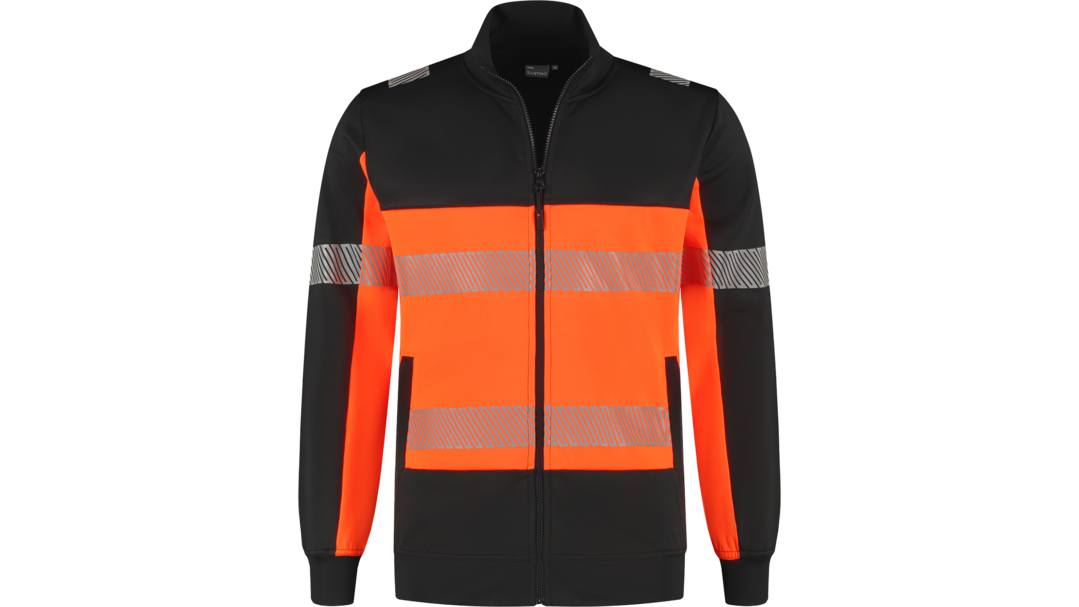 Santino Sweatvest Hugo Black / Fluor Orange, S