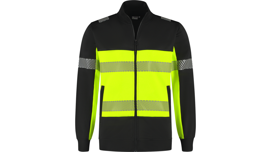 Santino Sweatvest Hugo Black / Fluor Yellow, S