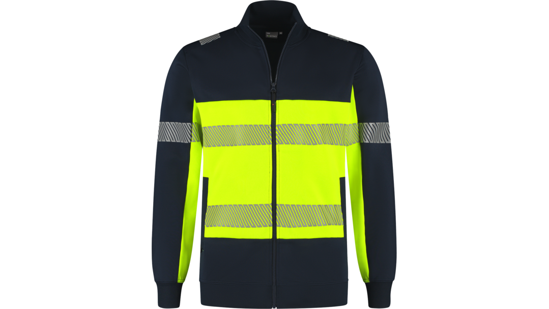 Santino Sweatvest Hugo Real Navy / Fluor Yellow, S