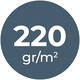 220 gr/m2