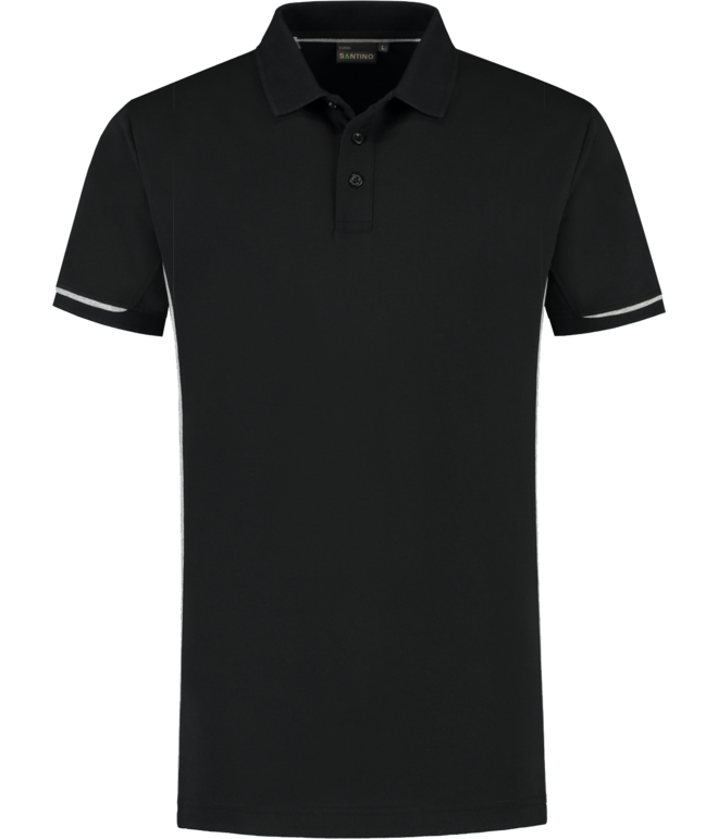 Santino Poloshirt Carsen+ Black / Sport Grey, S