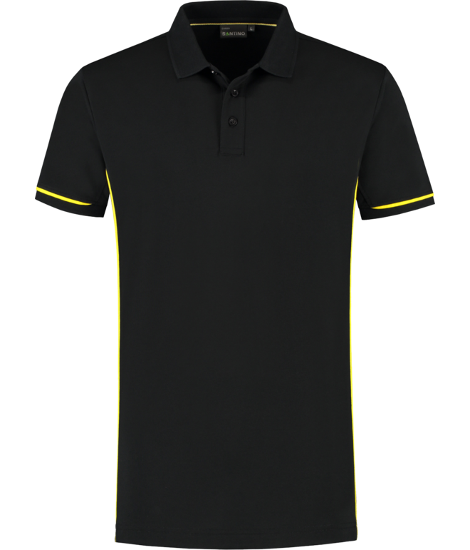 Santino Poloshirt Carsen+ Black / Yellow, S