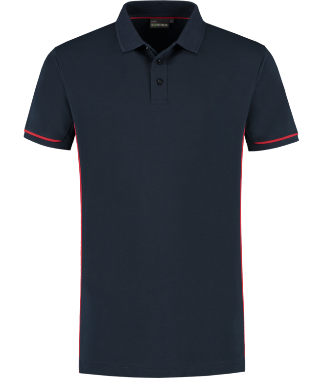 Santino Poloshirt Carsen+ Real Navy / Red, M