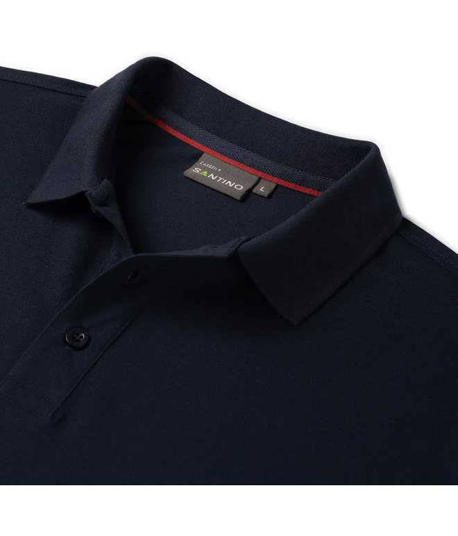 Santino Poloshirt Carsen+ Real Navy / Red, M