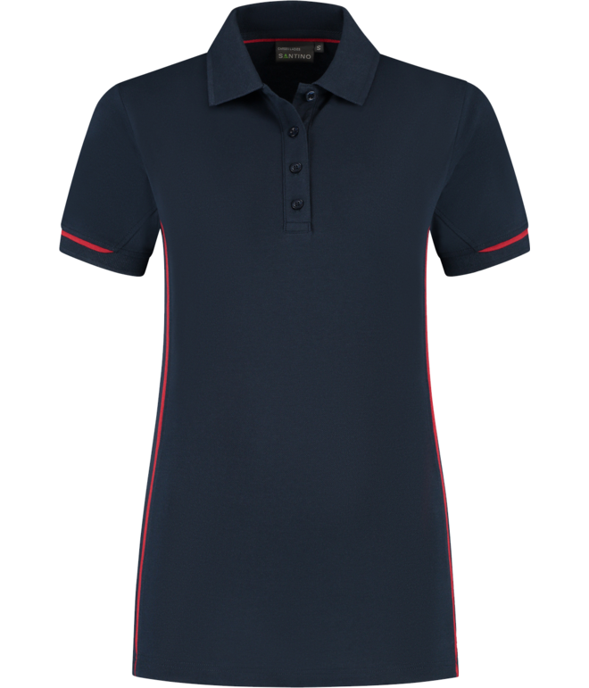 Santino Poloshirt Carsen Ladies Real Navy / Red, XS