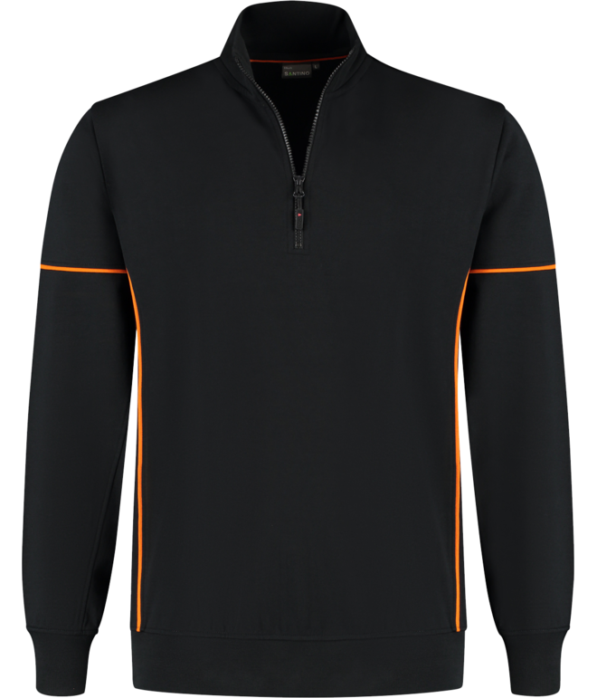 Santino Zipsweater Collin Black / Orange, S