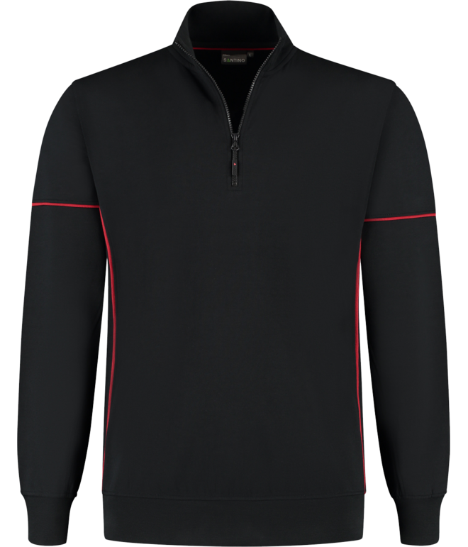 Santino Zipsweater Collin Black / Red, S