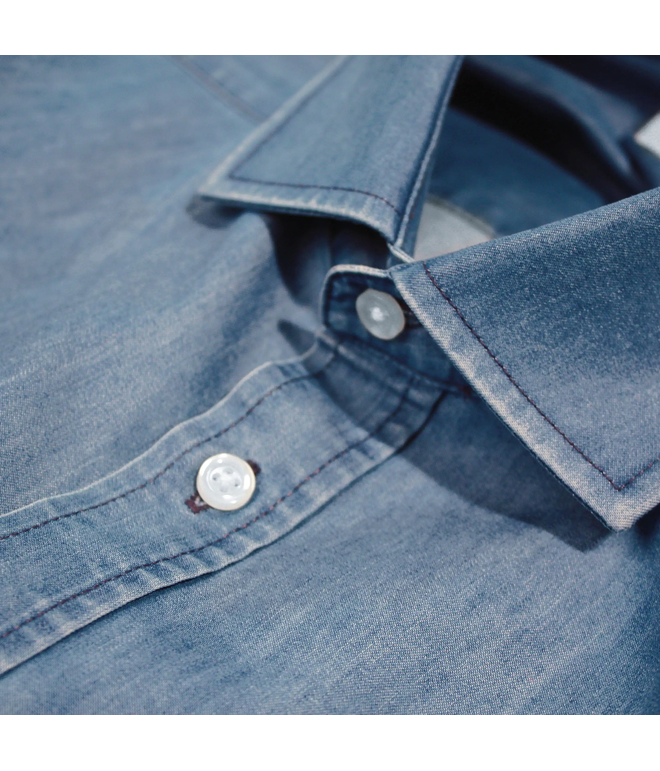 Santino Shirt Felix Washed Denim, S