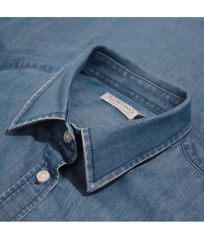 Santino Shirt Felix Ladies Washed Denim, XS