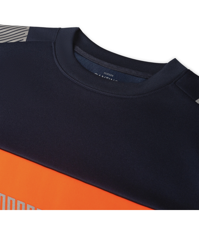 Santino Sweater Hudson Real Navy / Fluor Orange, S
