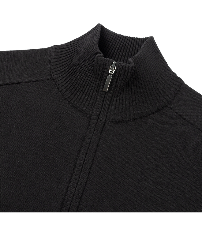 Santino Zip Cardigan Plano Ladies Black, XS