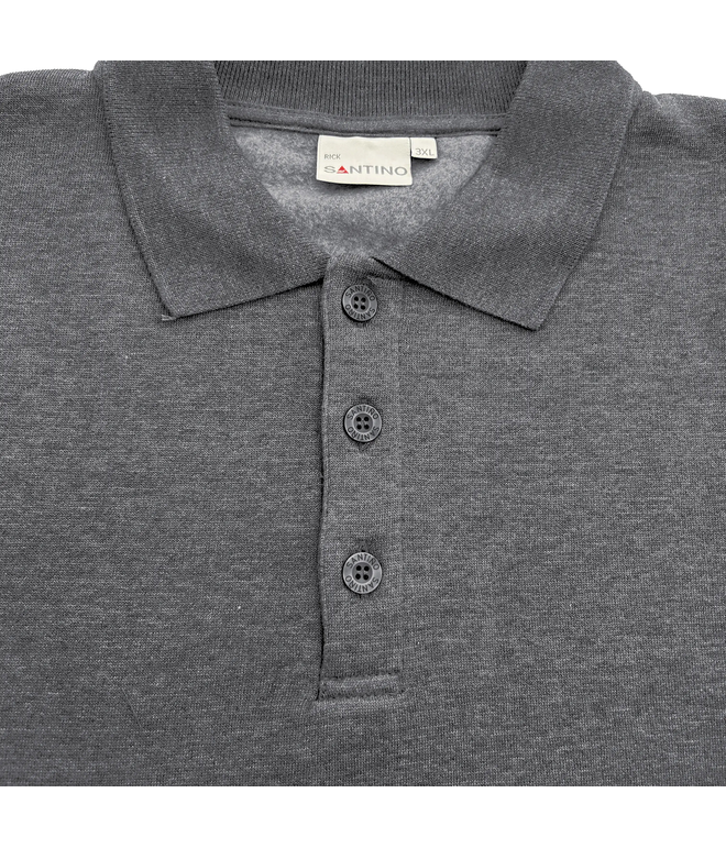 Santino Polosweater Rick Dark Grey, S