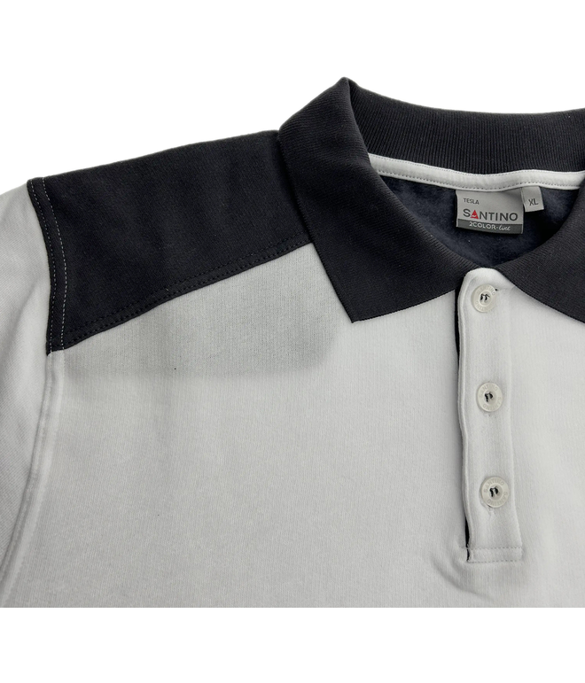 Santino Polosweater Tesla White / Graphite, S