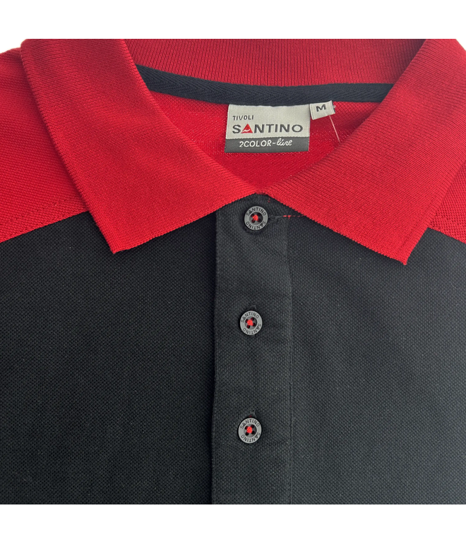 Santino Poloshirt Tivoli Black / Red, S