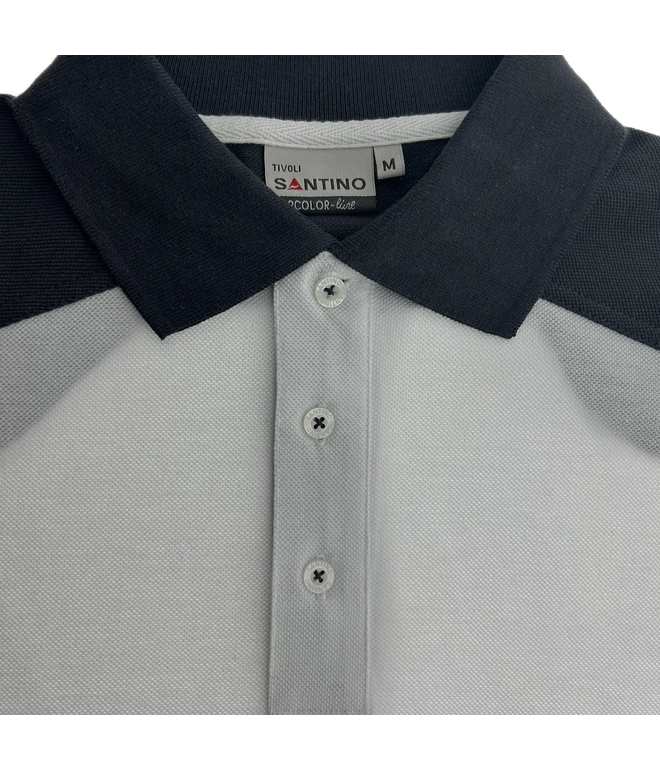 Santino Poloshirt Tivoli White / Graphite, M