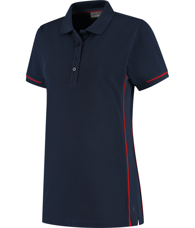 Santino Poloshirt Carsen Ladies Real Navy / Red, XS