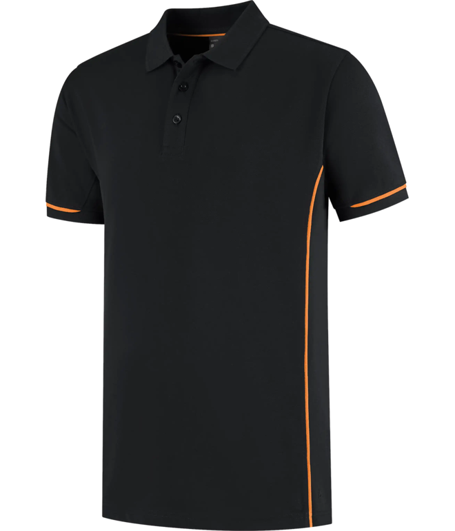 Santino Poloshirt Carsen Black / Orange, S
