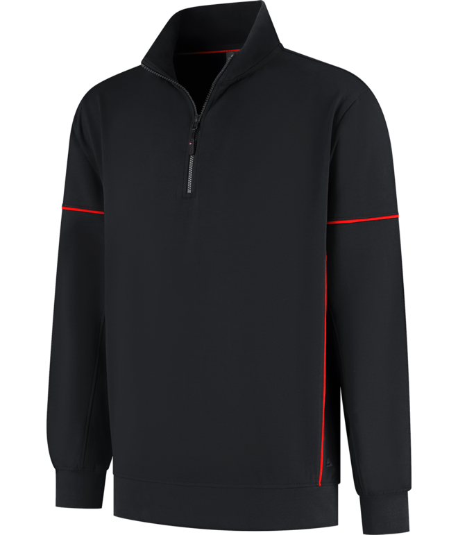 Santino Zipsweater Collin Black / Red, S