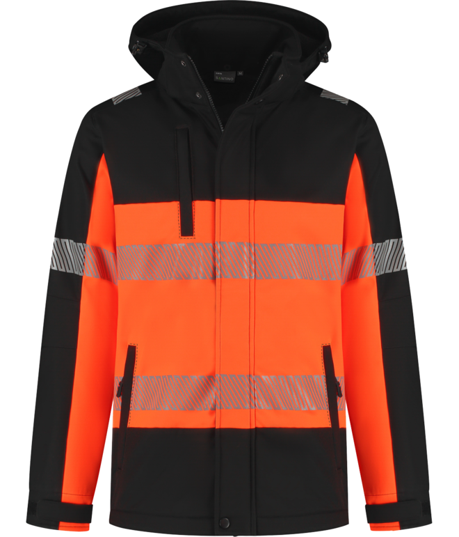 Santino Softshell Jacket Hinto Black / Fluor Orange, S